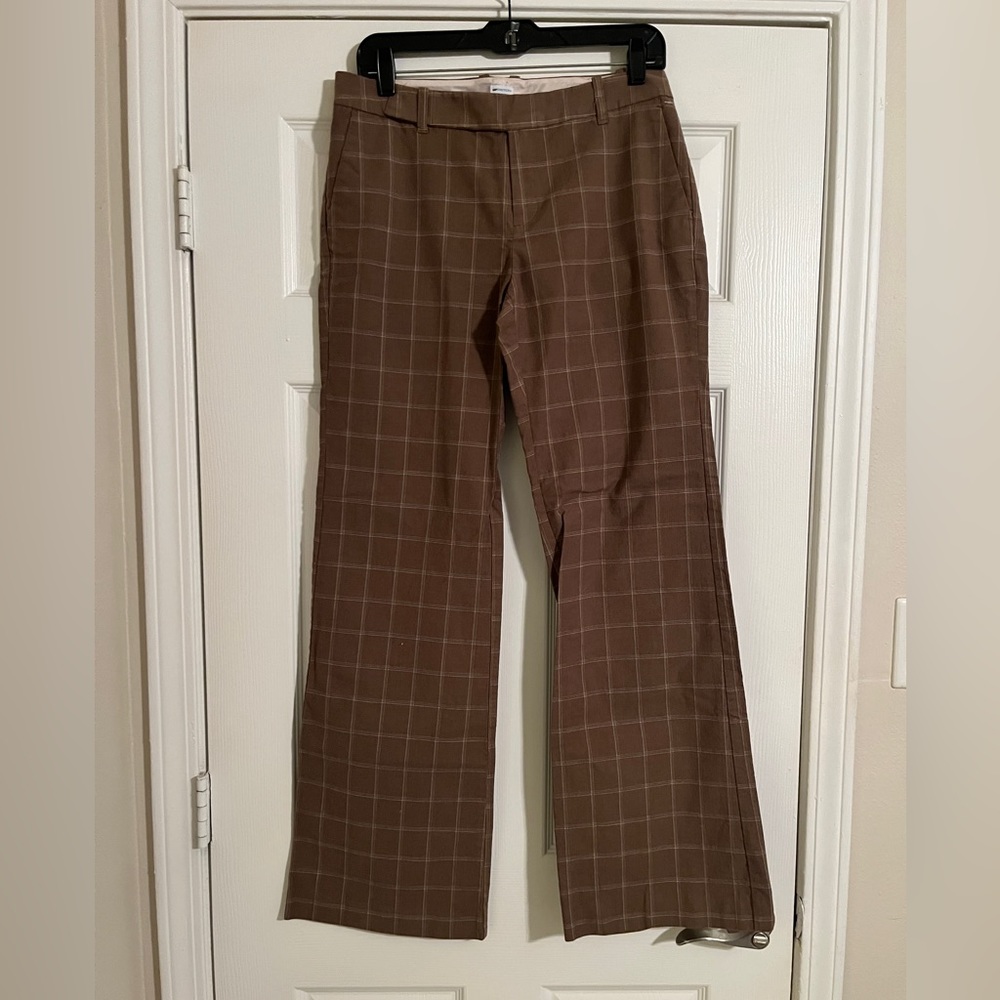 🐠Gap Stretch Women’s Ankle Pants. Plaid. Brown. Size Small. NWOT.